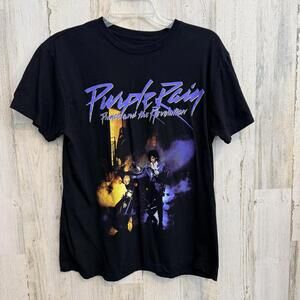 Purple Rain Prince and the Revolution Graphic T-Shirt Black Men's Medium Rock